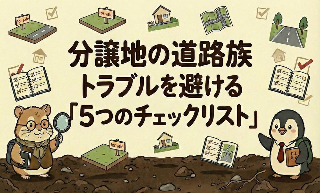 分譲地の「道路族」トラブルを避けるには│購入前に危険な土地を見抜く5つのチェックリスト