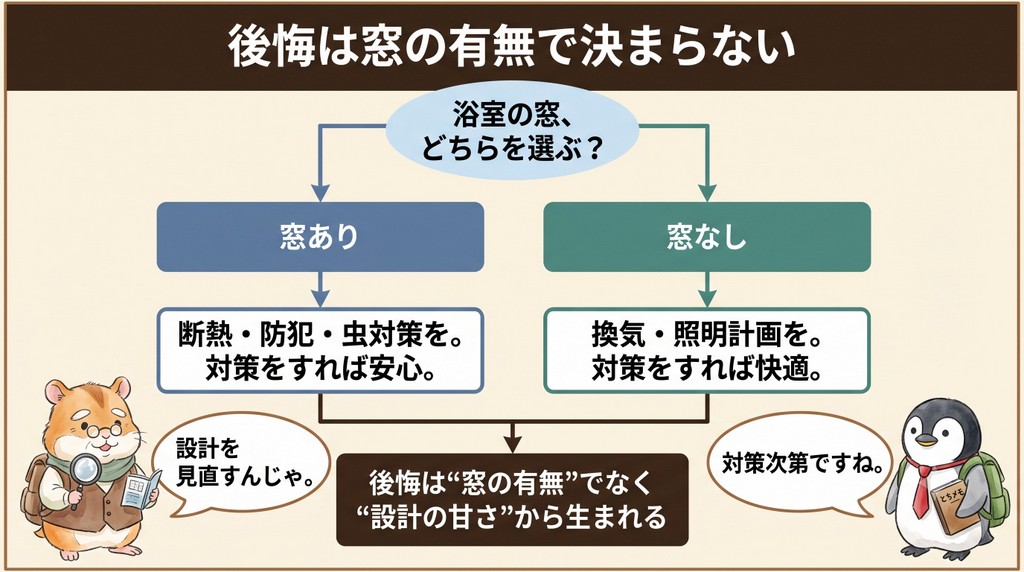 後悔の根本は「窓の有無」ではなく「設計の甘さ」